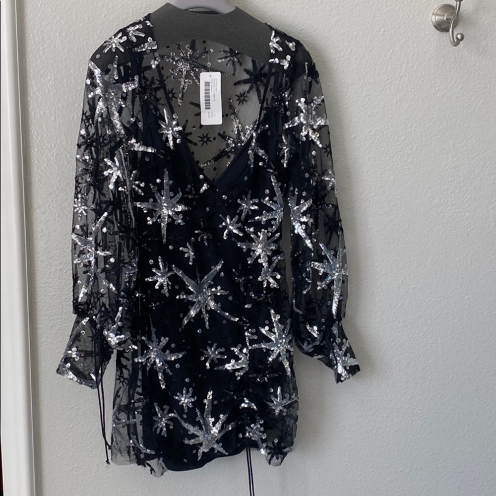 For Love & Lemons black sequins dress